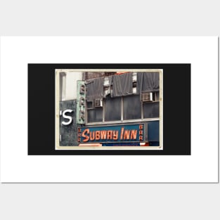 Subway Inn Bar neon sign in Manhattan, NYC - Kodachrome Postcards Posters and Art